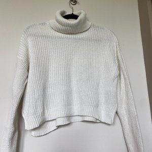 Forever 21 White Turtleneck Sweater